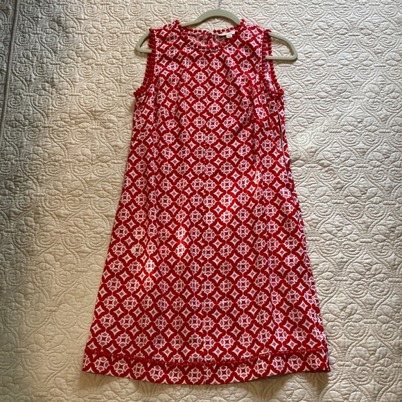 Boden Retro Linen Sleeveless Summer Dress with Pockets - Picture 2 of 10